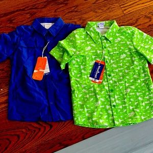 Blue Quail Boys short sleeve button downs- size 5